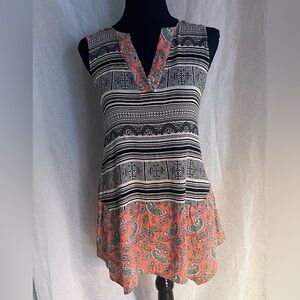 THML striped tank with paisley